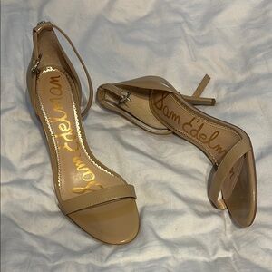 Sam Edelman Tan High Heel Sandals with Ankle Strap